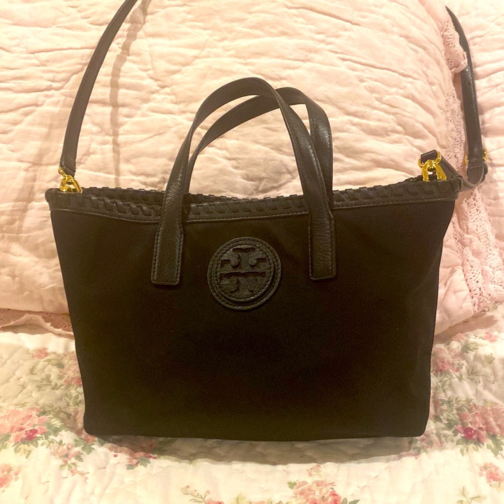 Tory Burch Black Polyester purse with shoulder strap